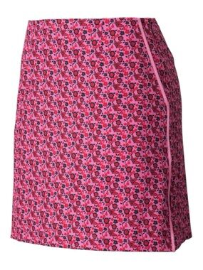 Golftini Pink Floral Take Flight Skort with Playful Accents Sz 12 Like New